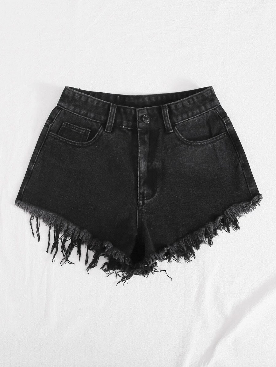 Heartbreaker Raw Hem Denim Shorts