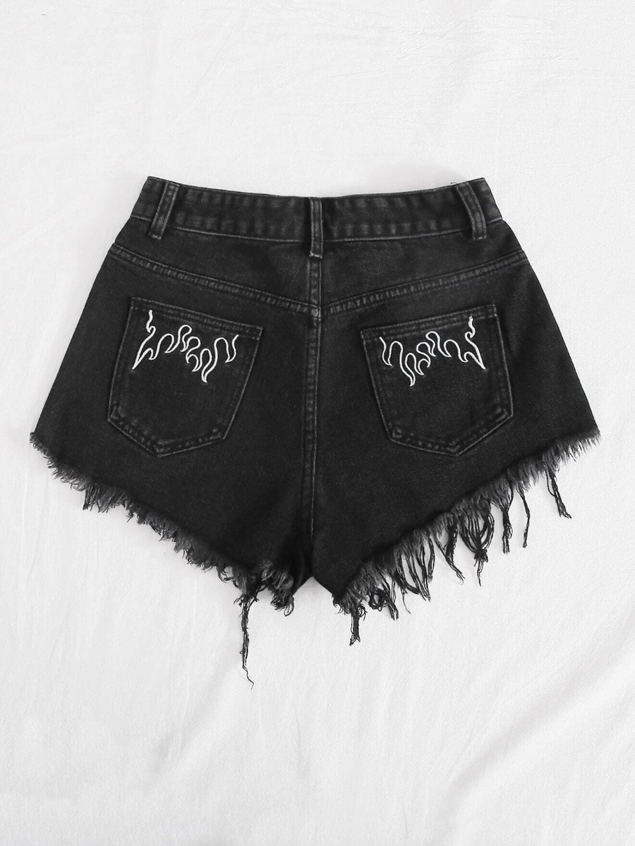 Heartbreaker Raw Hem Denim Shorts