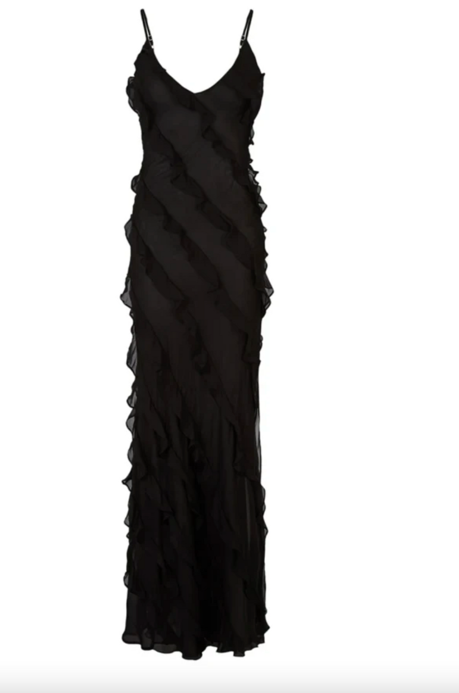 Cassanova Frills Maxi Dress Black