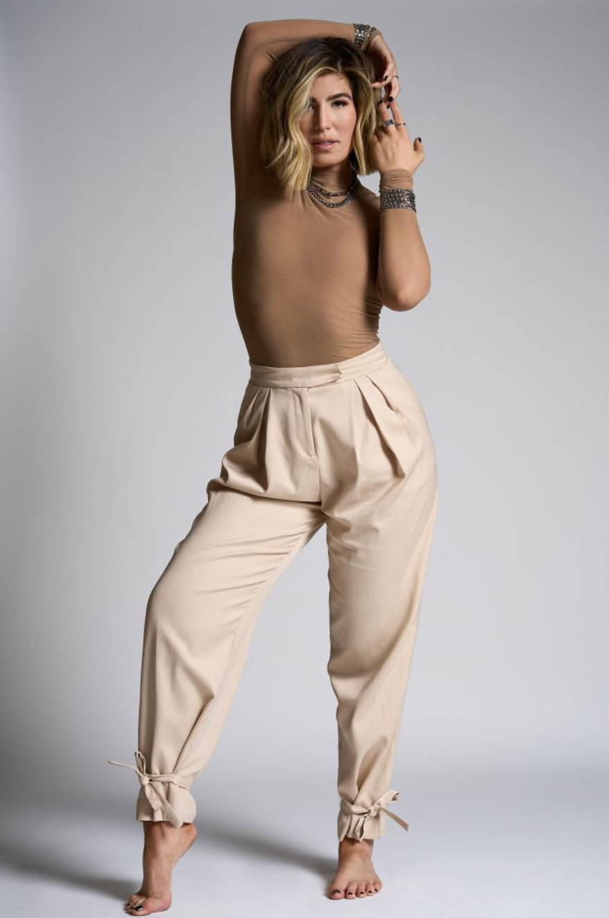 Harlowe Ankle Tie Woven Satin Pants