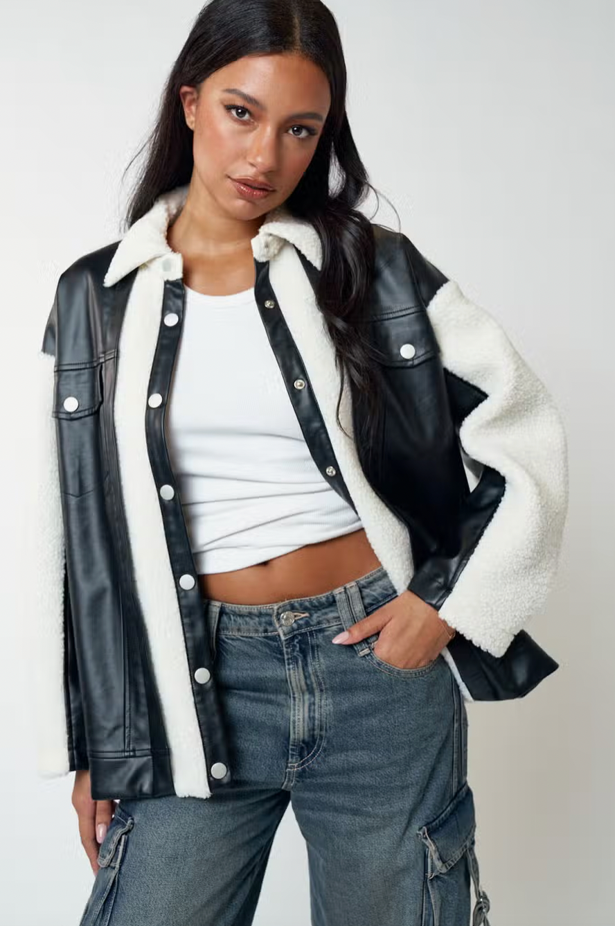 Devon Sherpa Leather Jacket