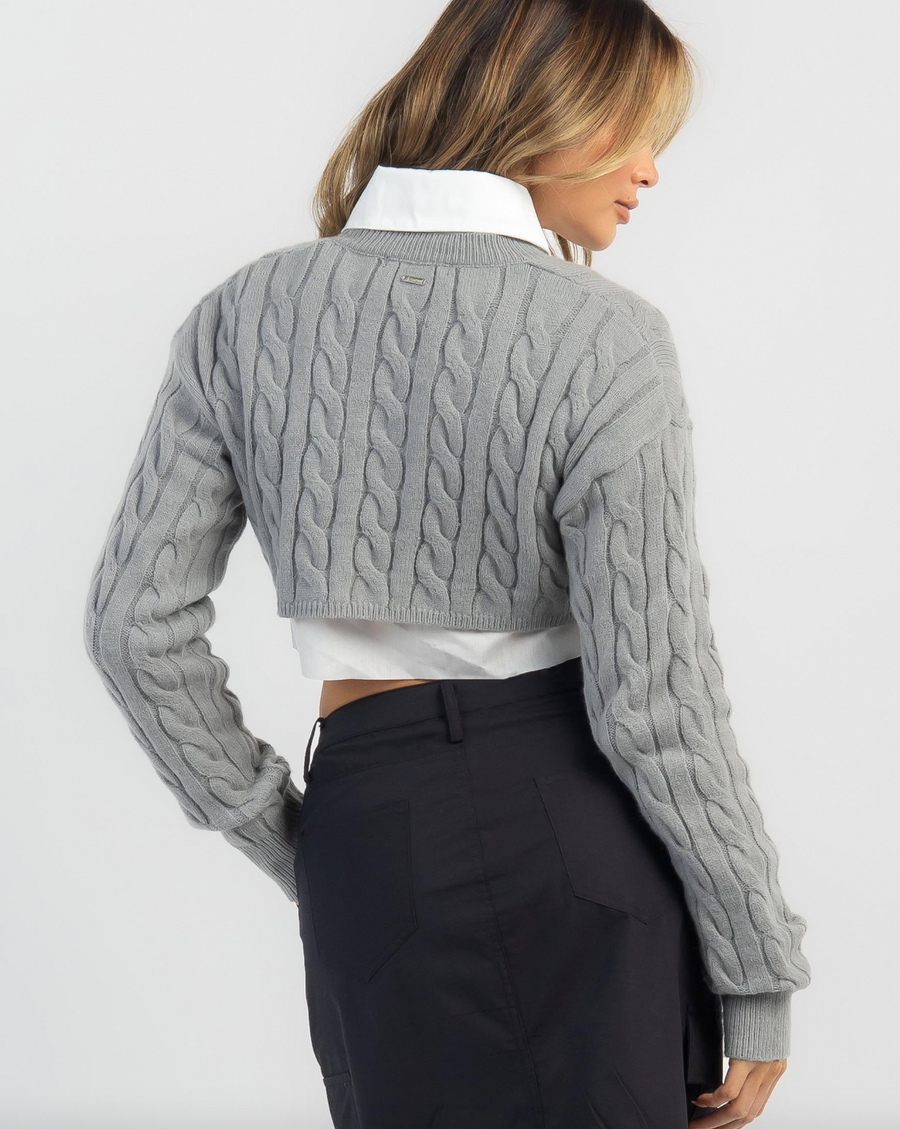 Austin Cable Knit Crop Sweater