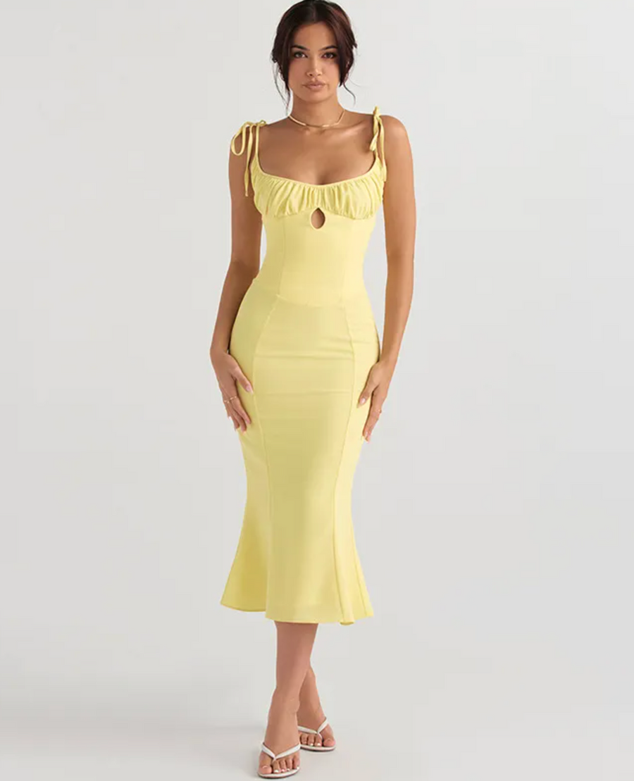 tie top midi dress 