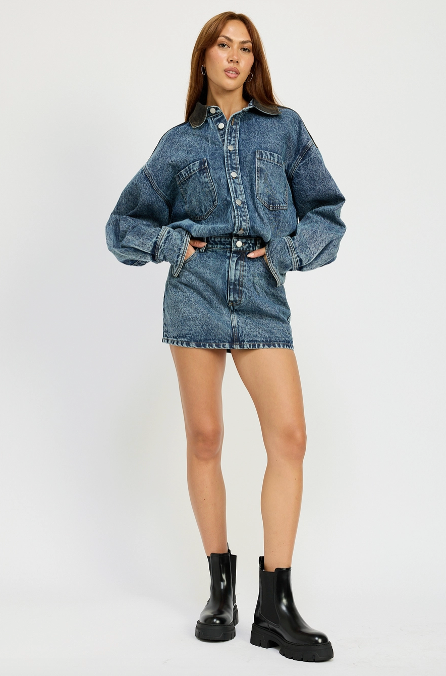Charlotte Denim Mini Dress