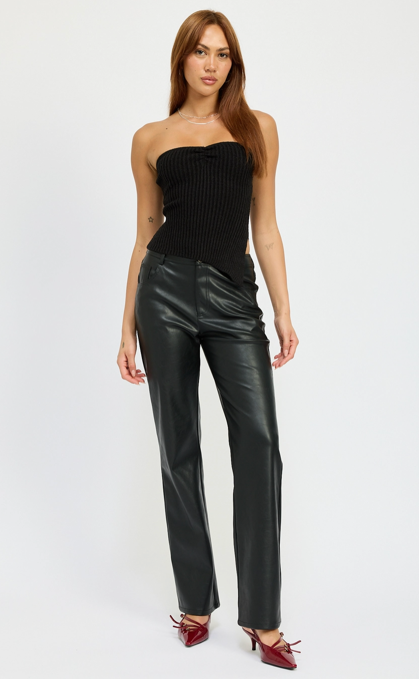 Hendrix Straight Leather Pants