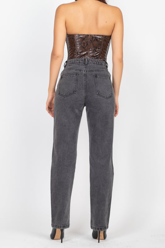 Lock And Key Snake Corset Top