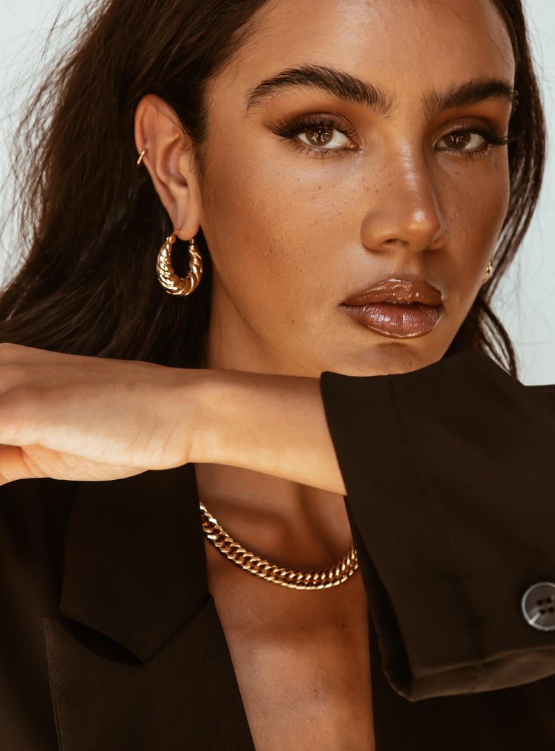 Rhea Gold Hoop Earrings