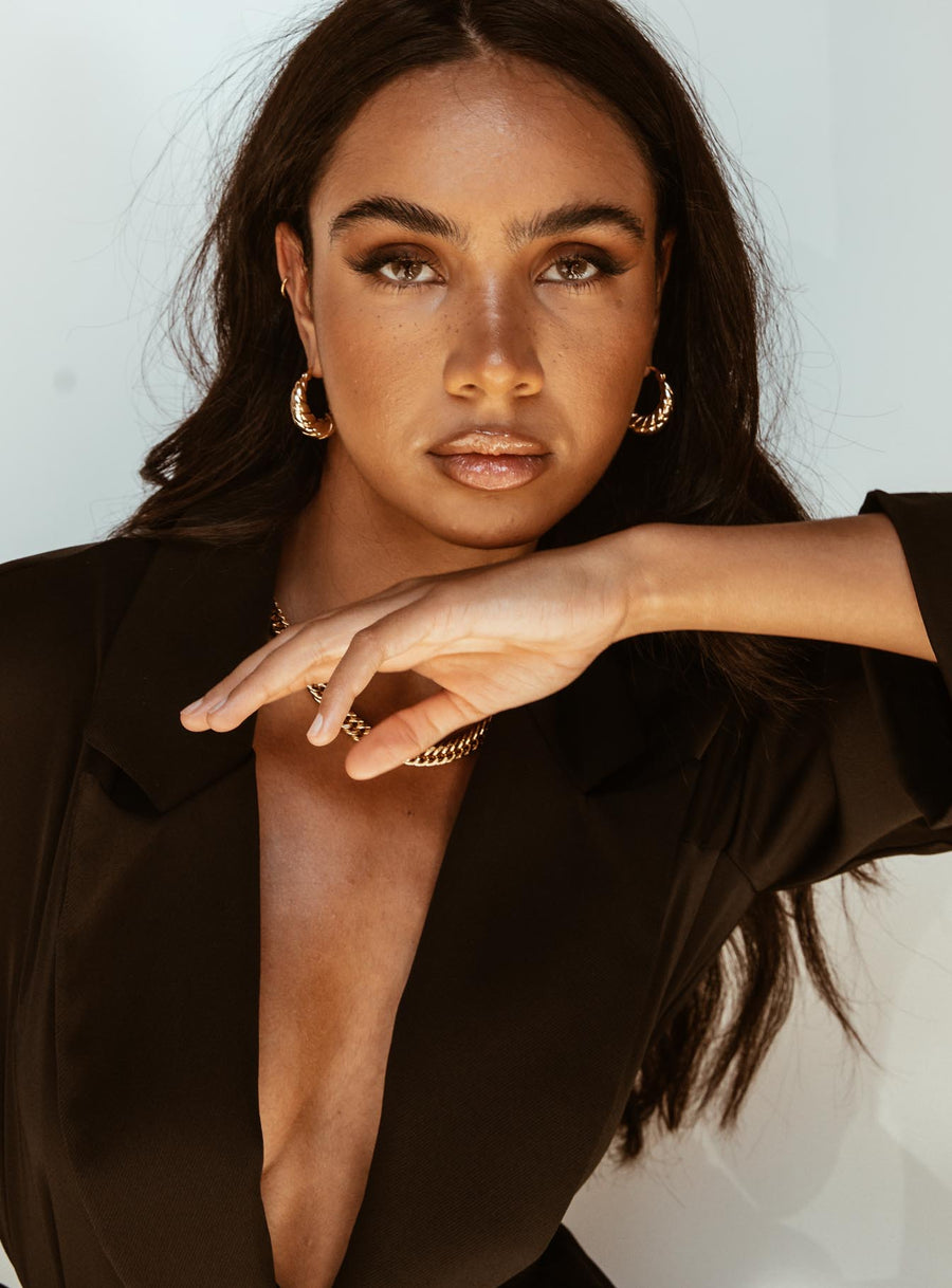 Rhea Gold Hoop Earrings