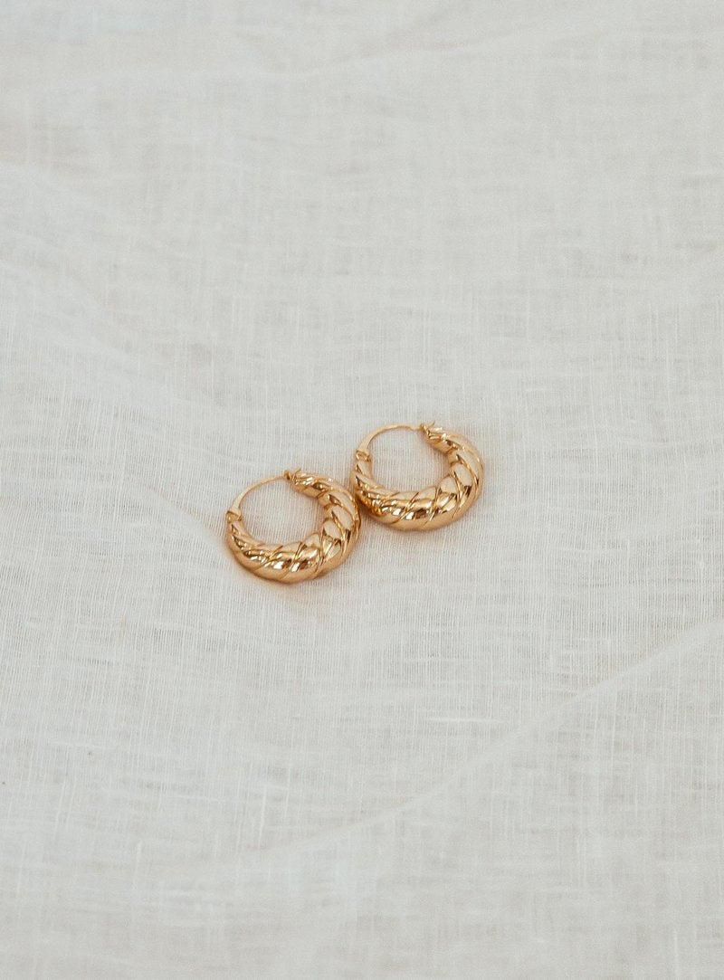 Rhea Gold Hoop Earrings