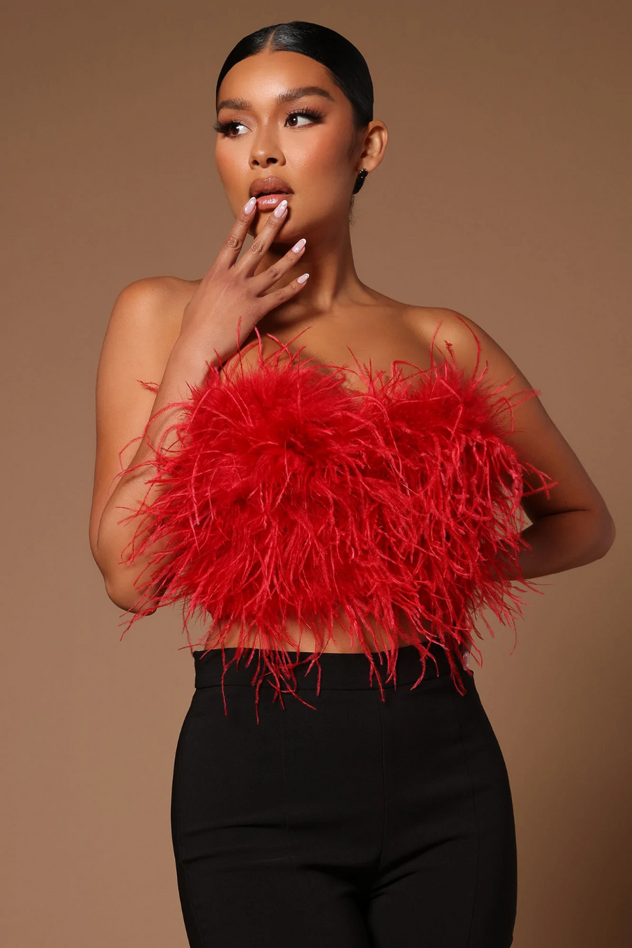 ruby red fall 2022 feather top