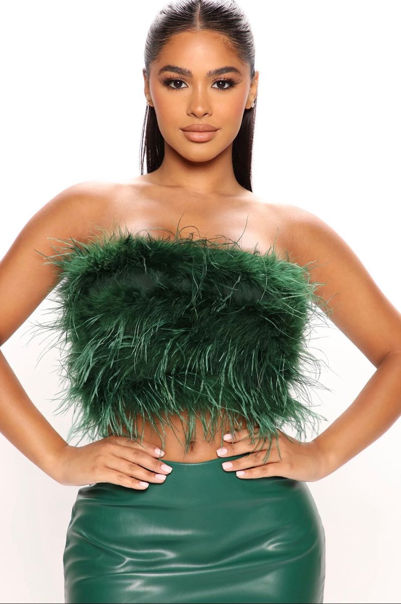 ostrich feather top