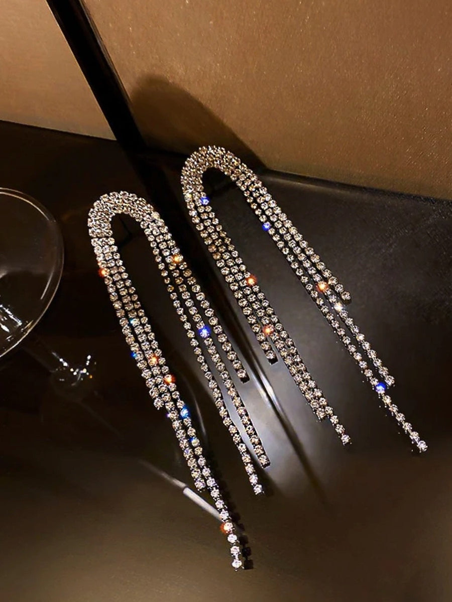 Mila Rhinestone Drop Earrings