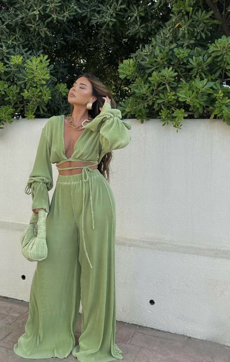 Mykonos Wrap Plisse Set