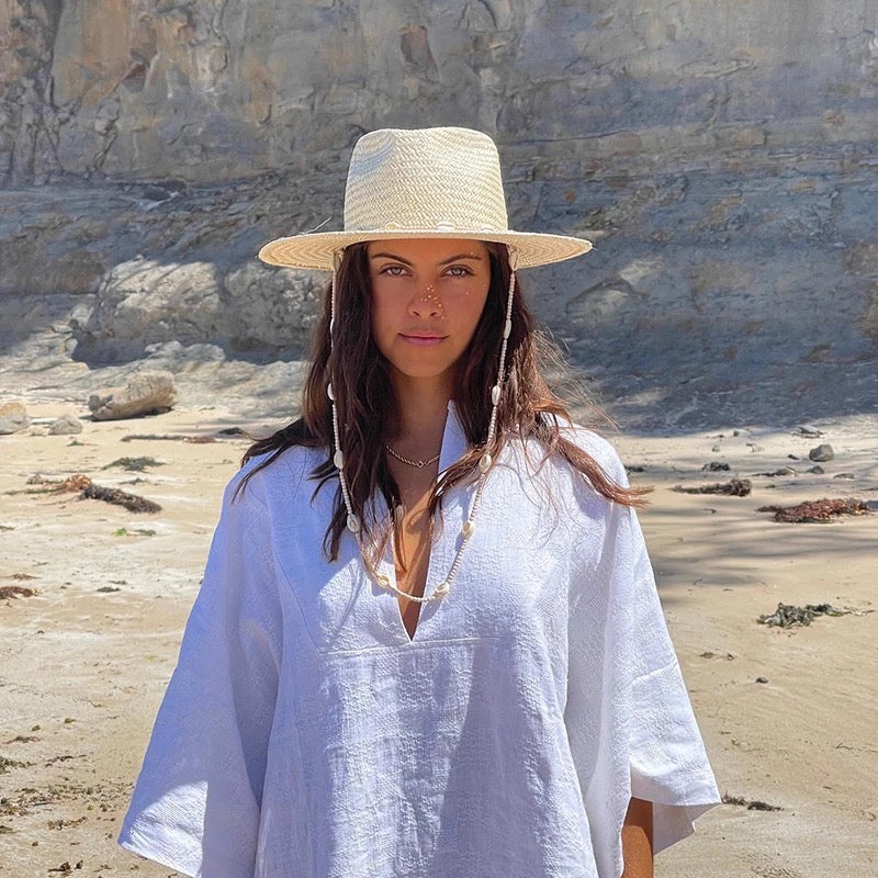 Crystal Cove Seashell Straw Hat