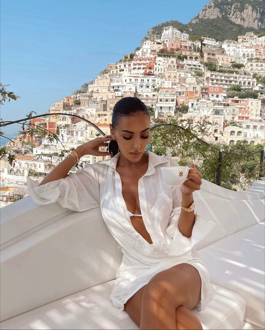 Malibu Ruched Draped Dress