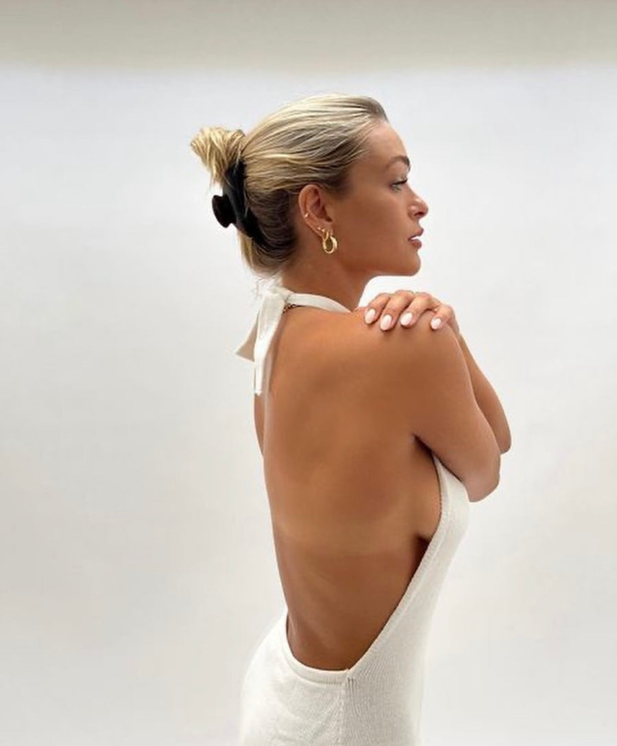 Tulum Halter Dress Sand