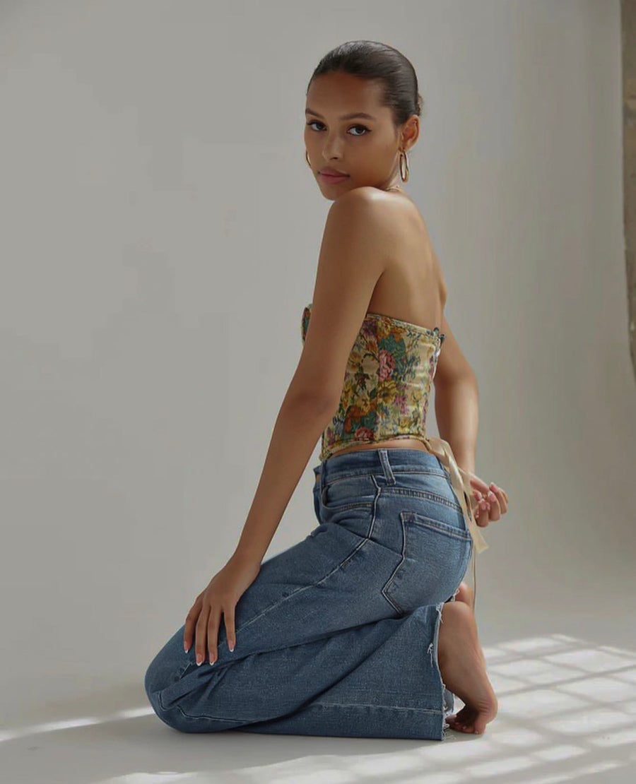 Juniper & Ivy Floral Corset Top