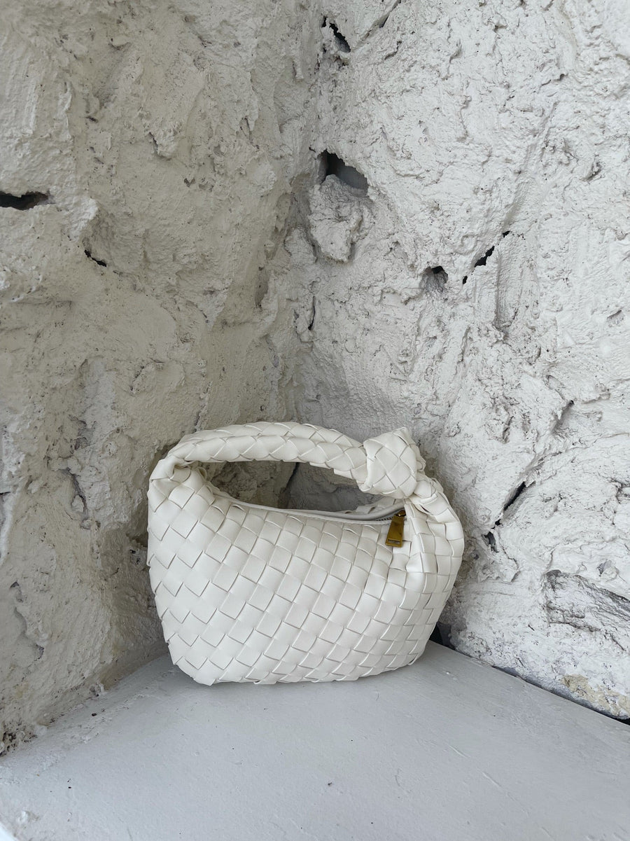 Palms Ivory Braided Bag