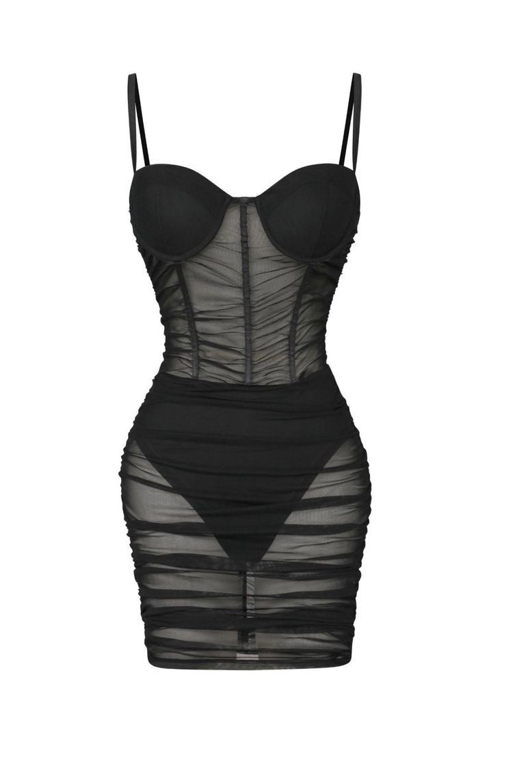 Omnia Mesh Mini Dress
