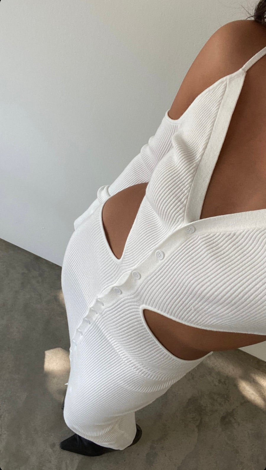 Cecile Cutout Sweater Maxi Dress