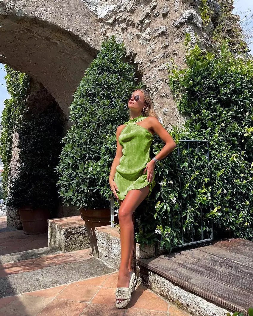 Babette Twist Plisse Dress