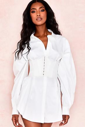 Palomar Bustier Shirt Dress