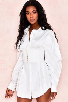 Palomar Bustier Shirt Dress