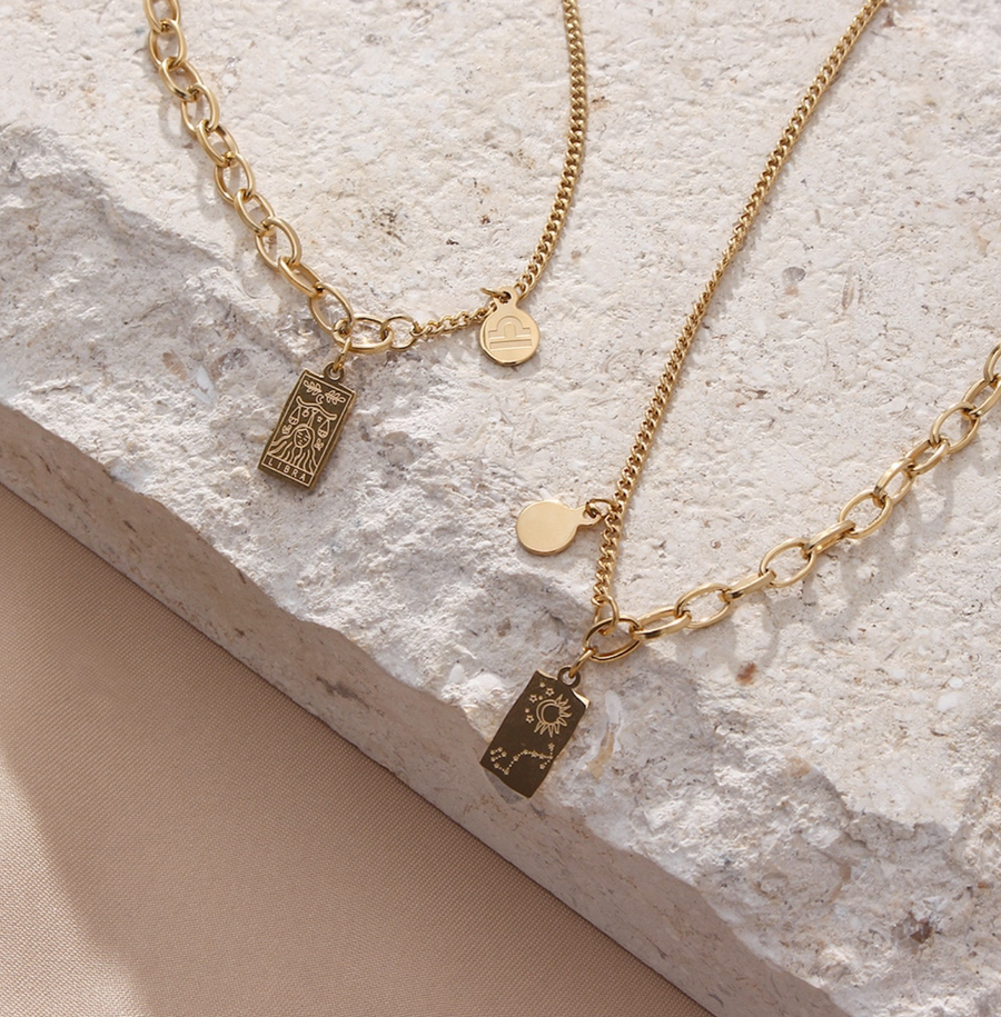 Dainty Zodiac Tarot Necklace MILK HONEY LA
