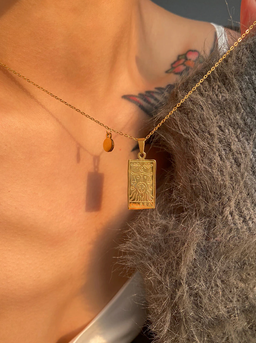 Dainty Zodiac Tarot Necklace