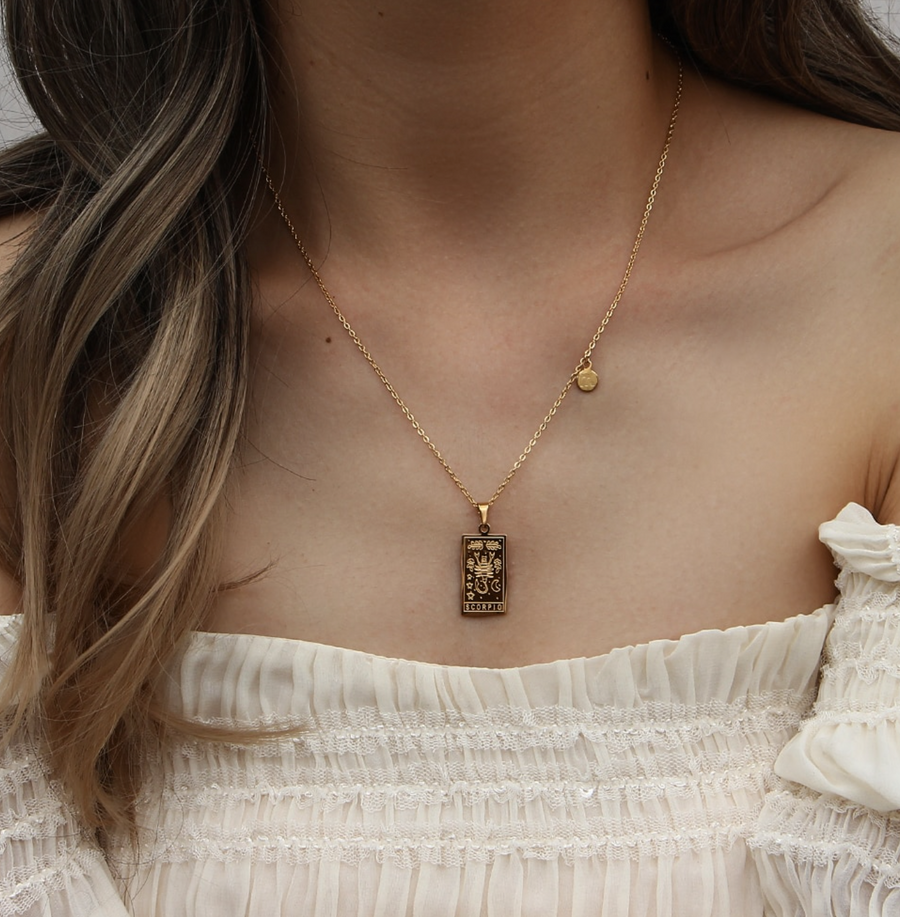 Dainty Zodiac Tarot Necklace