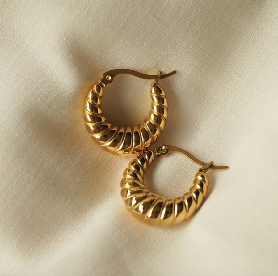 Mon Ami Baguette Gold Earrings
