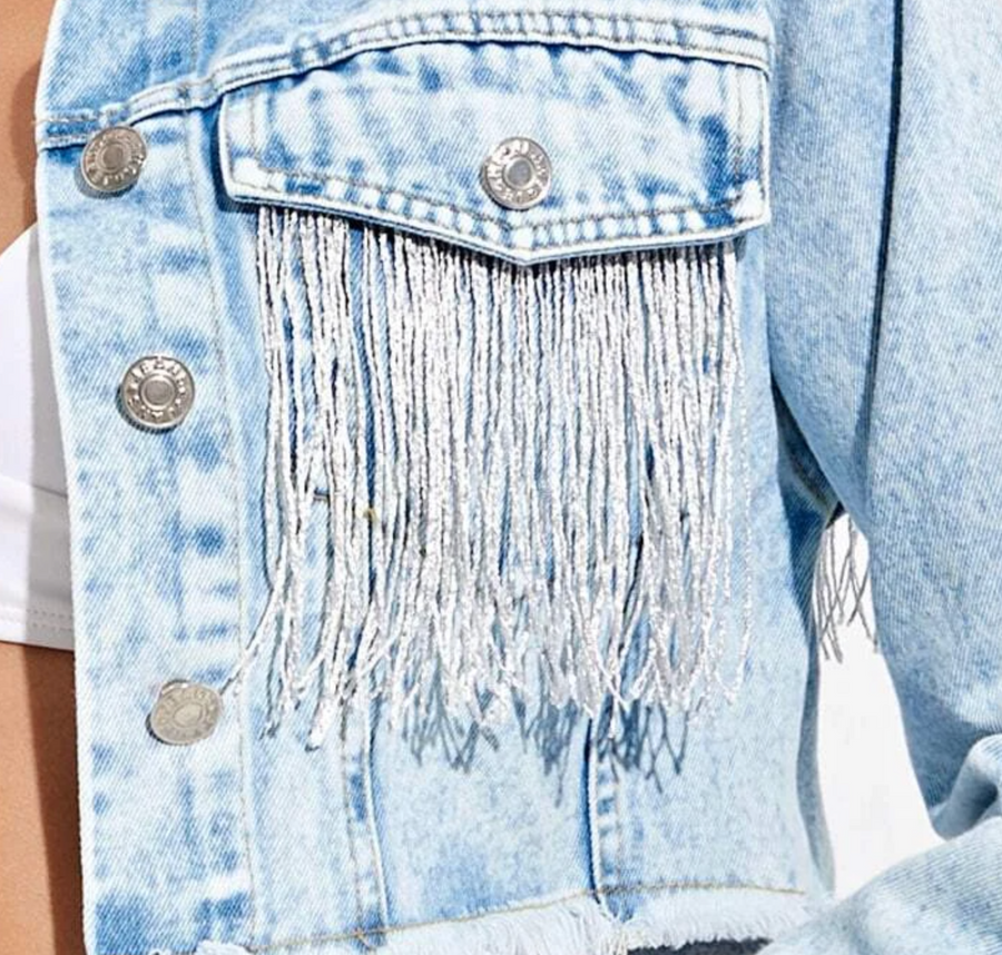 Lola Crop Fringe Jacket