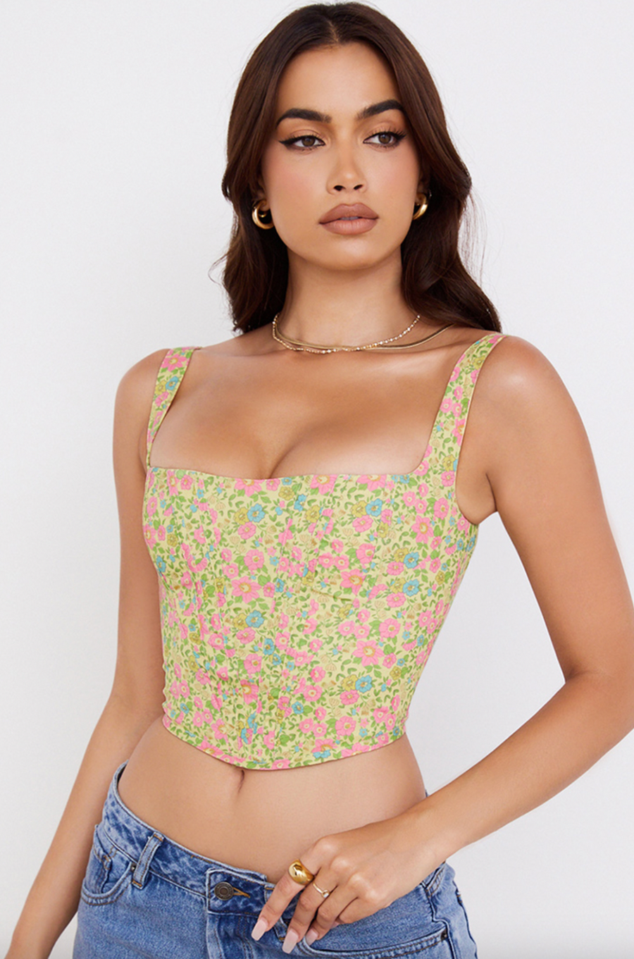 Cora Vintage Floral Corset