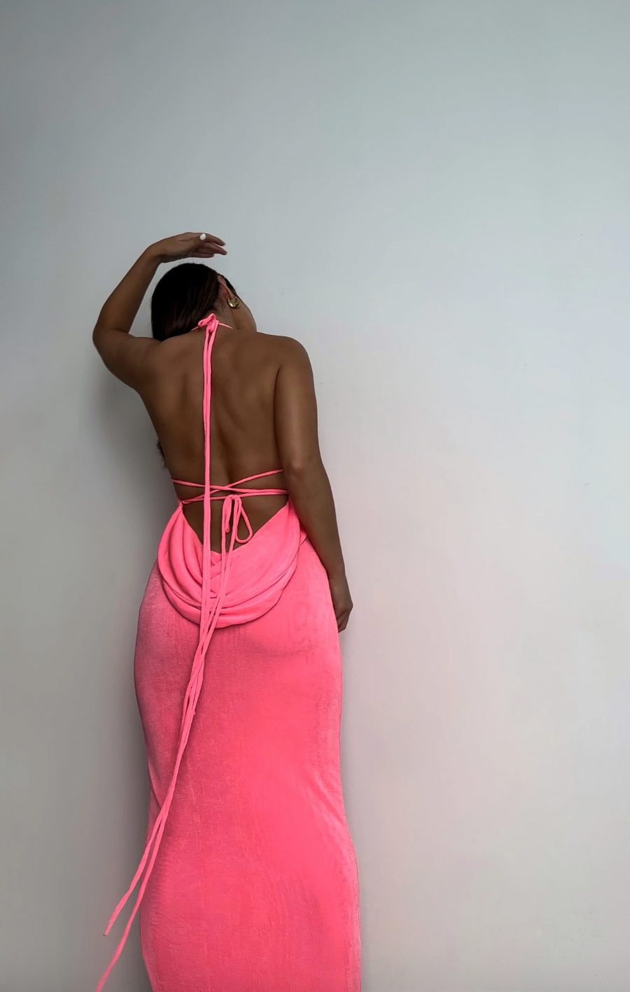 Palm Springs Draped Back Dress