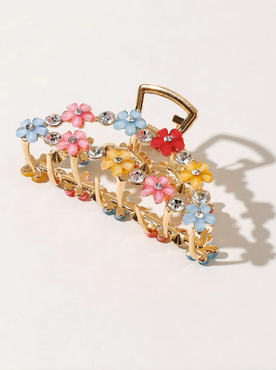 Flower Decor Hair Claw