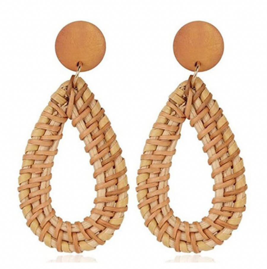 Desert Skies Rattan Earrings