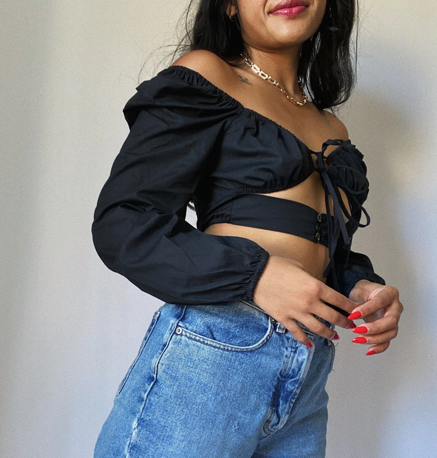 Amaretto Puff Sleeve Top