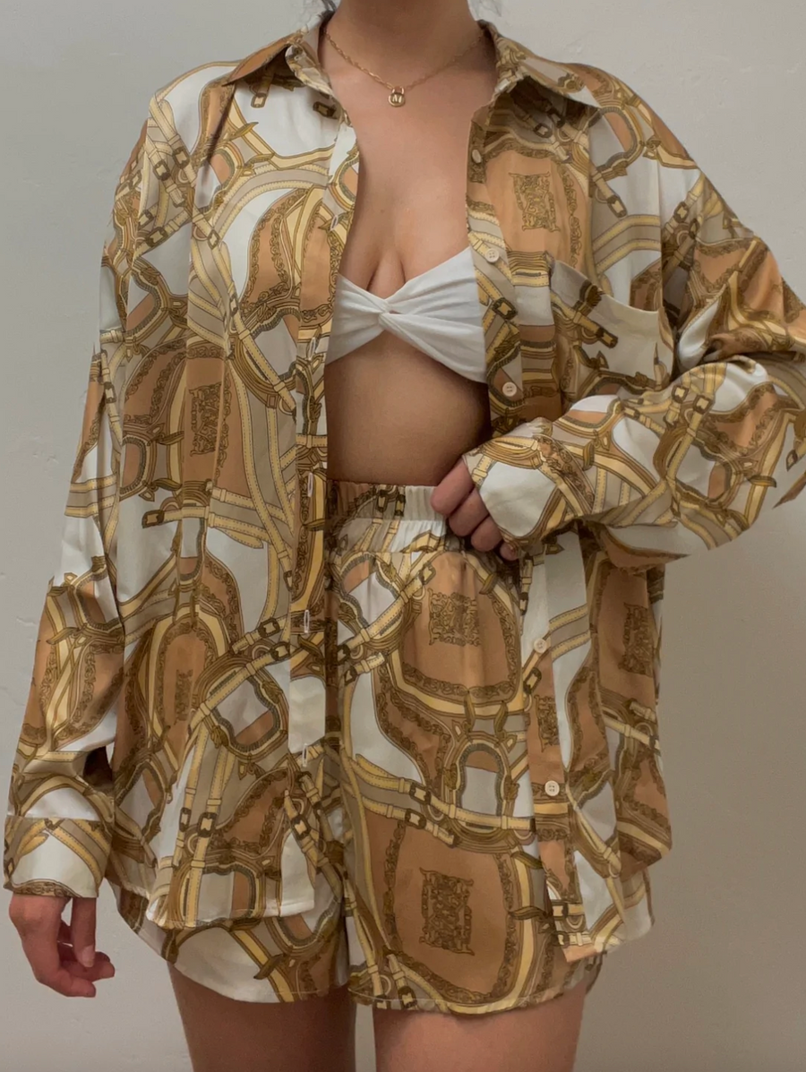 Sahara Satin Two Piece Set