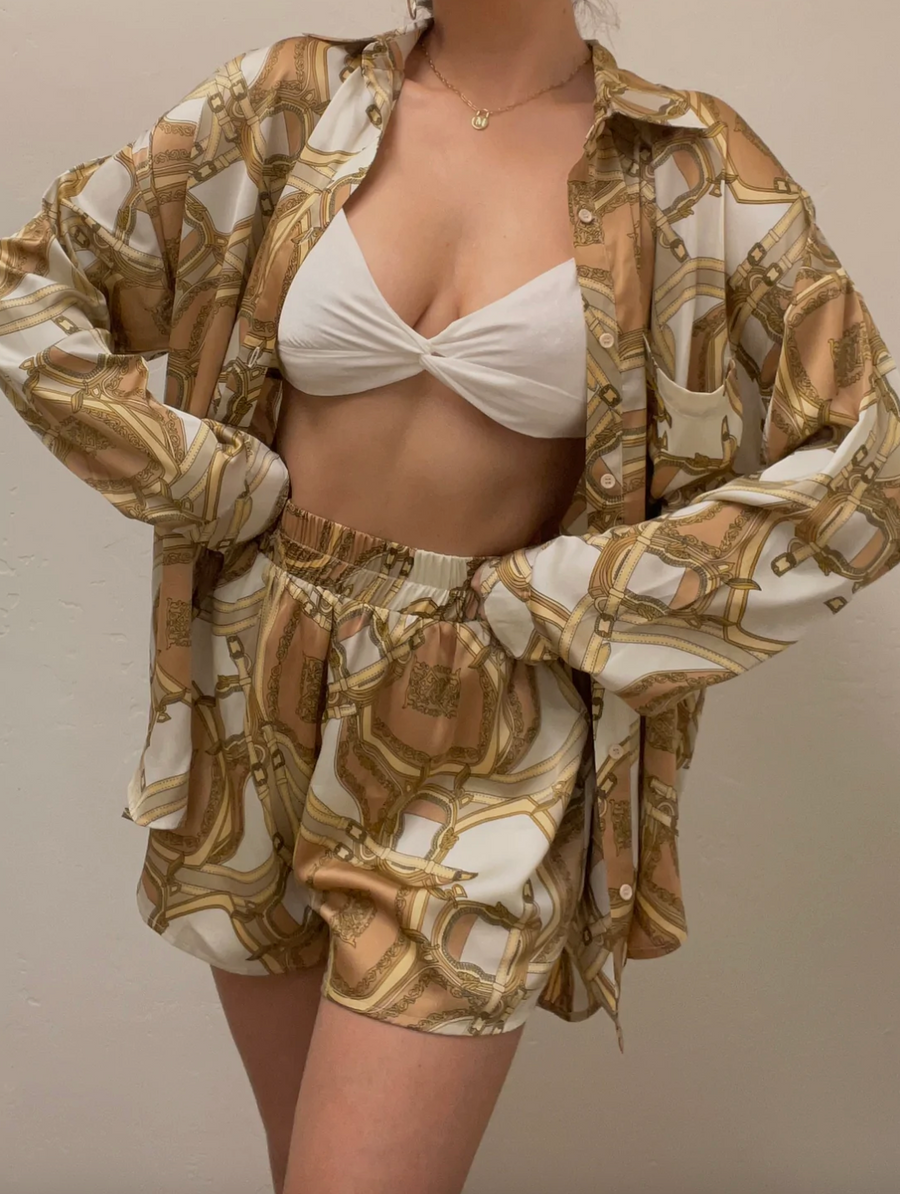 Sahara Satin Two Piece Set