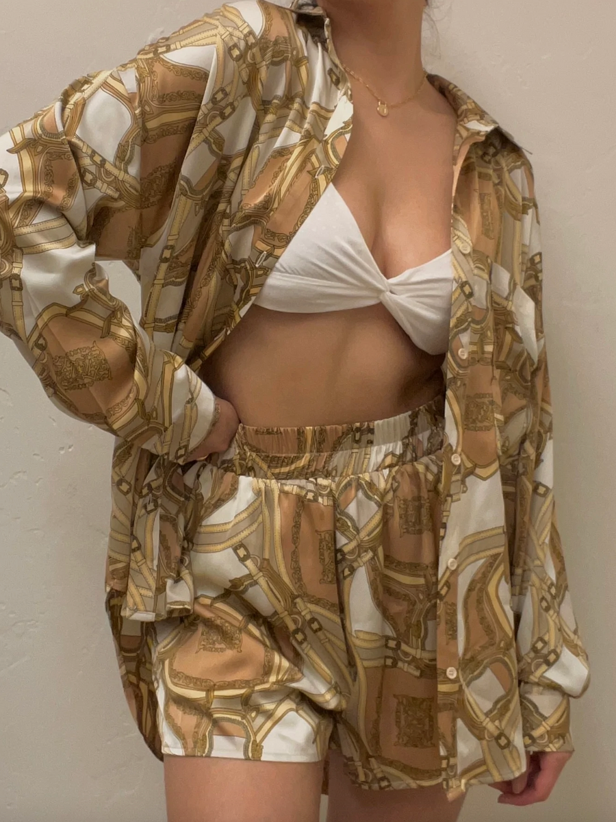 Sahara Satin Two Piece Set