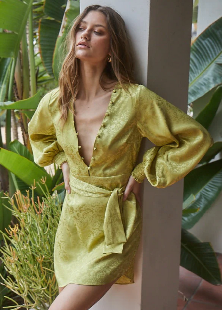 Huxley Satin Wrap Dress