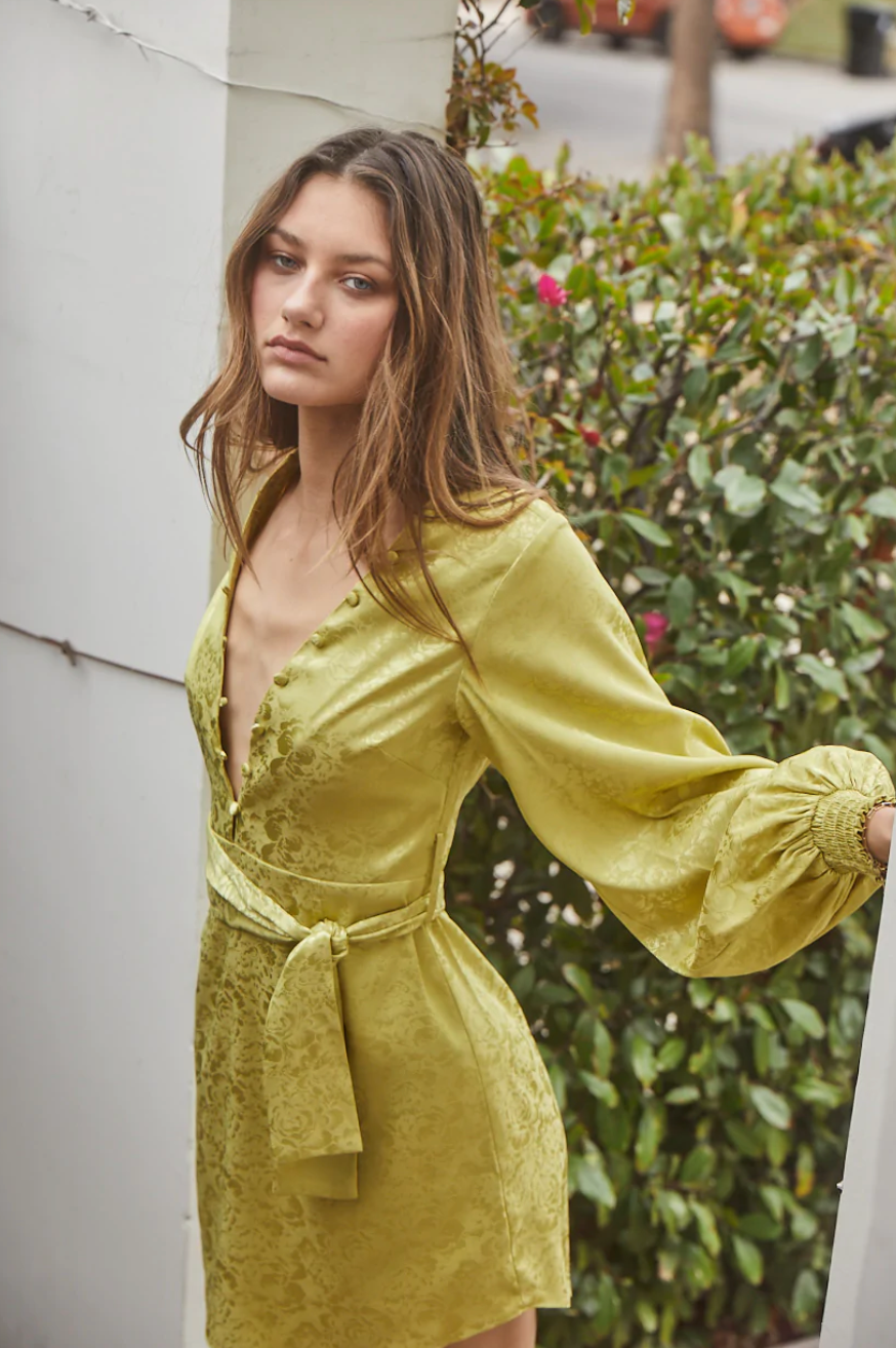 Huxley Satin Wrap Dress