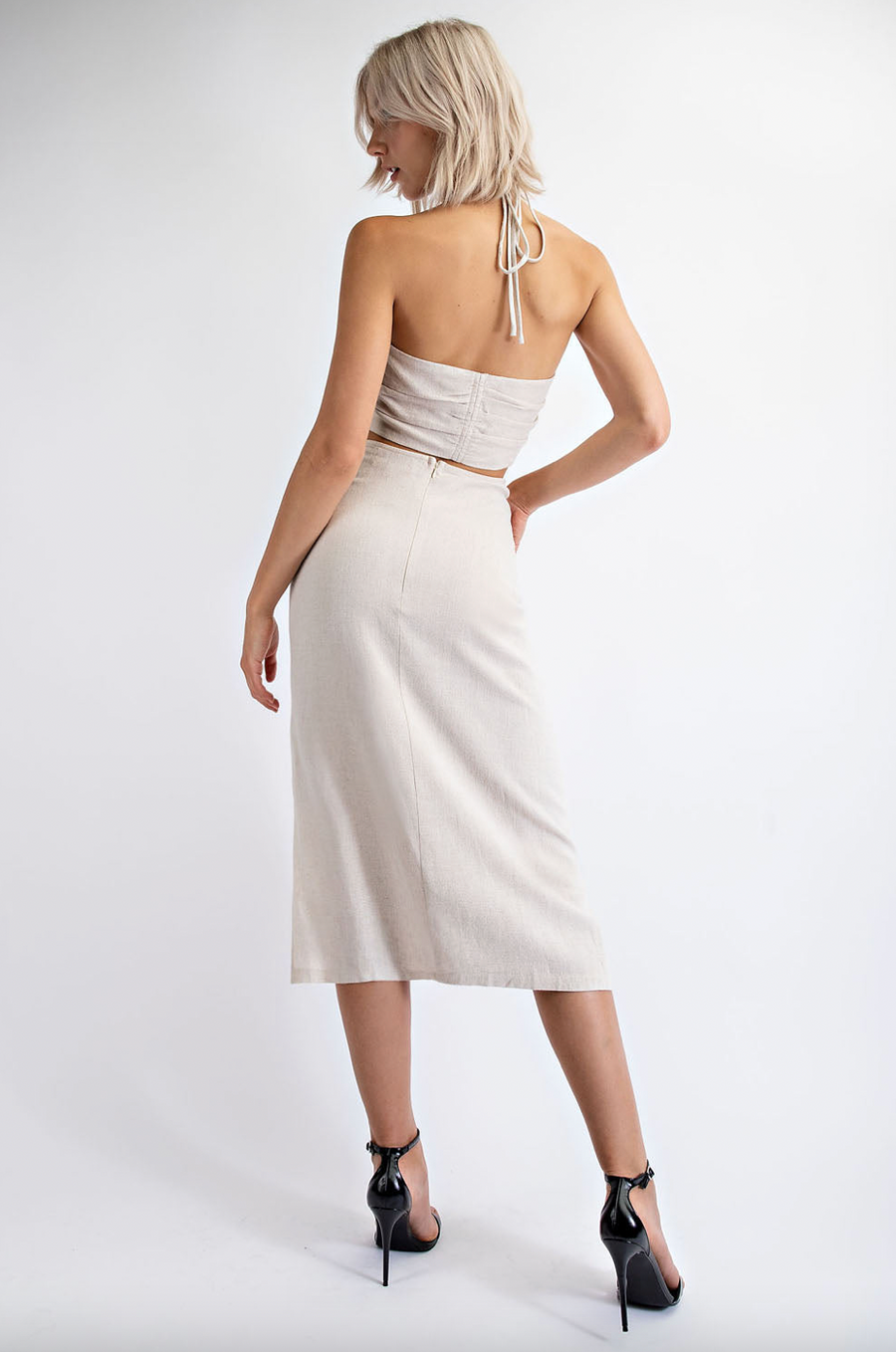 Flights Booked Linen Skirt Set