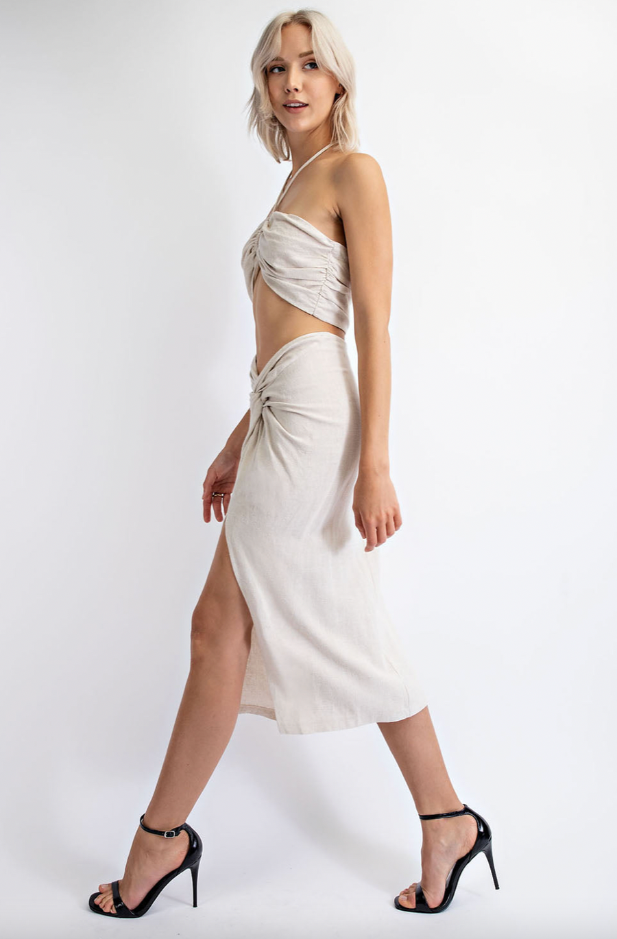Flights Booked Linen Skirt Set