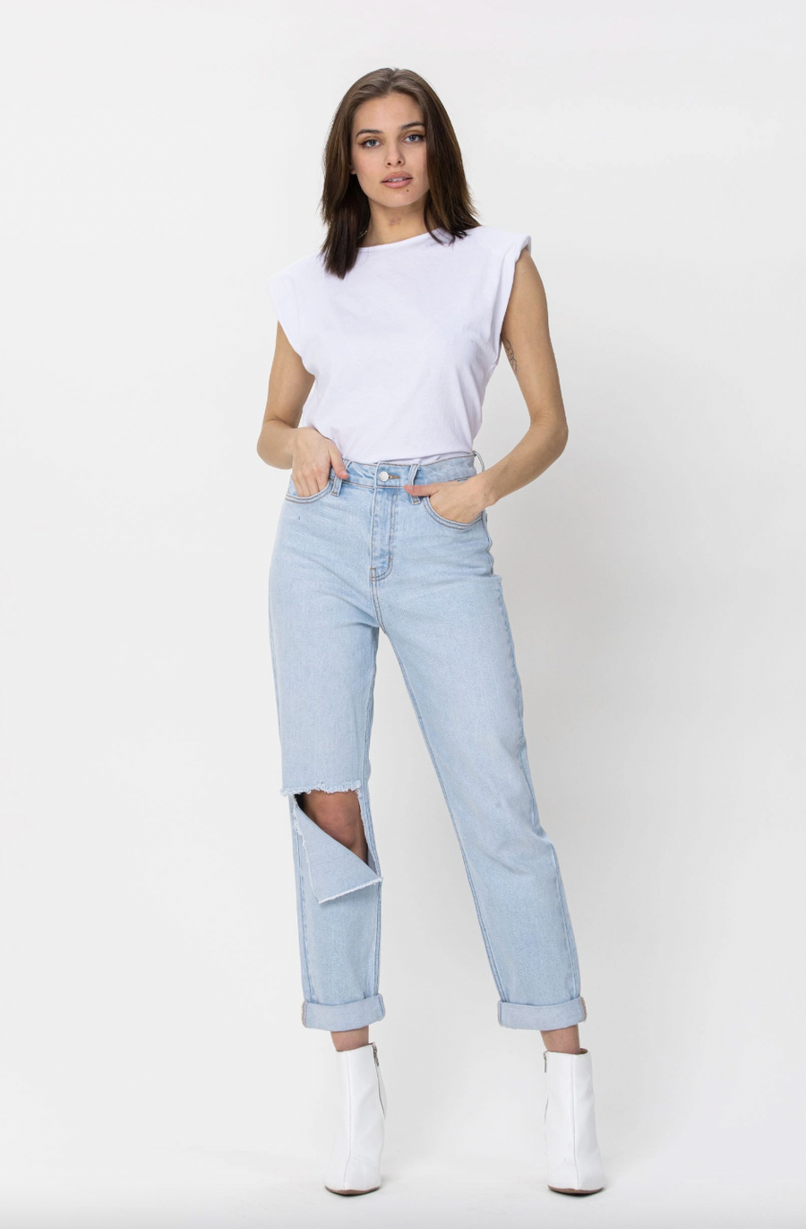 Vesper High Rise Mom Jeans