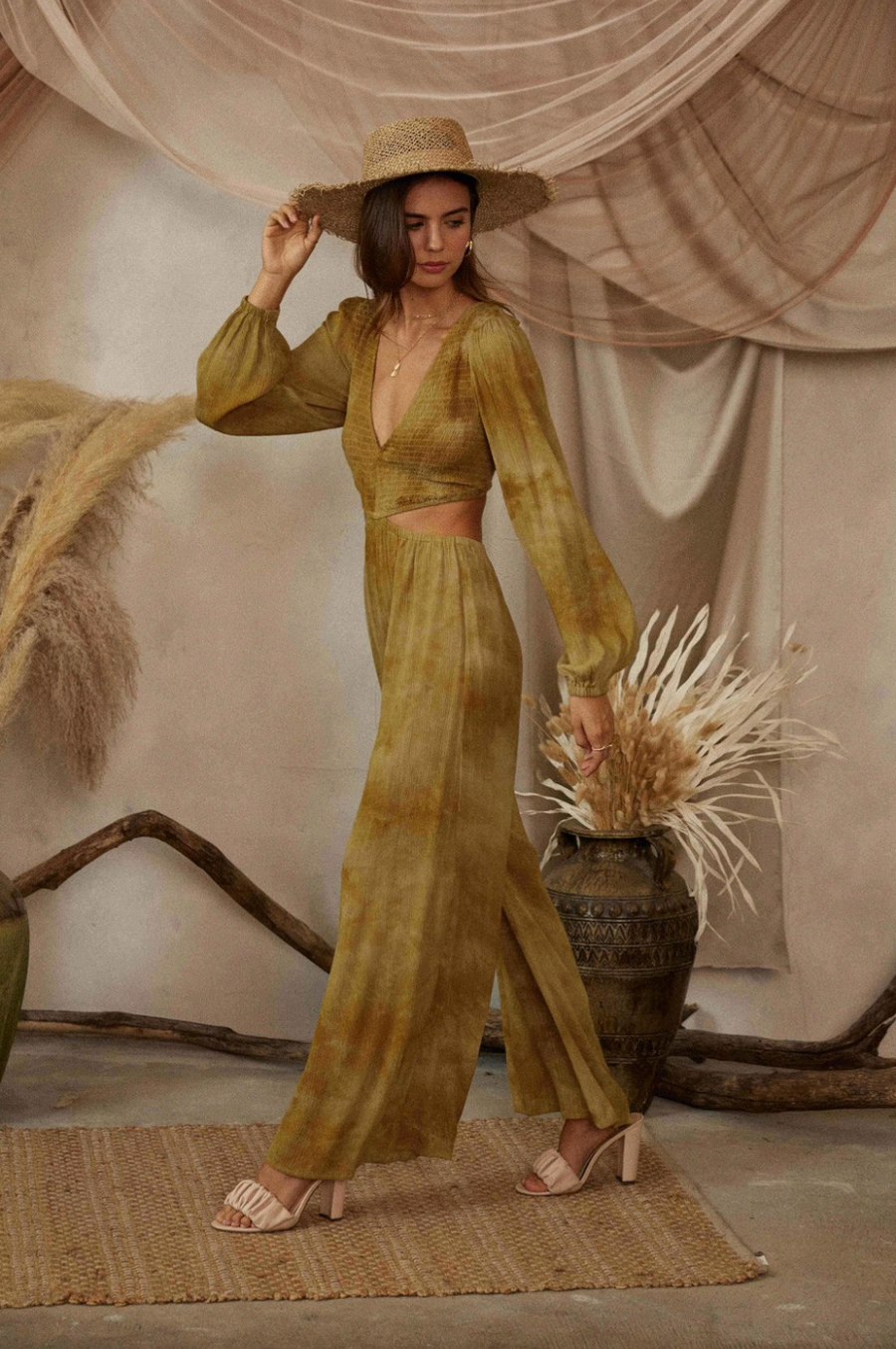 Don't Kale My Vibe Smocked Jumpsuit