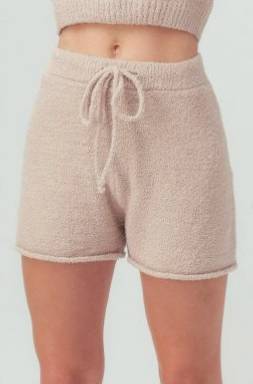 Teddy Drawstring Shorts