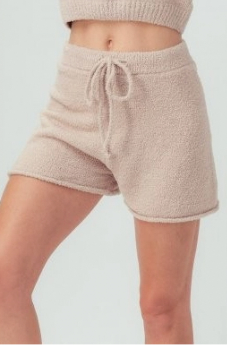 Teddy Drawstring Shorts