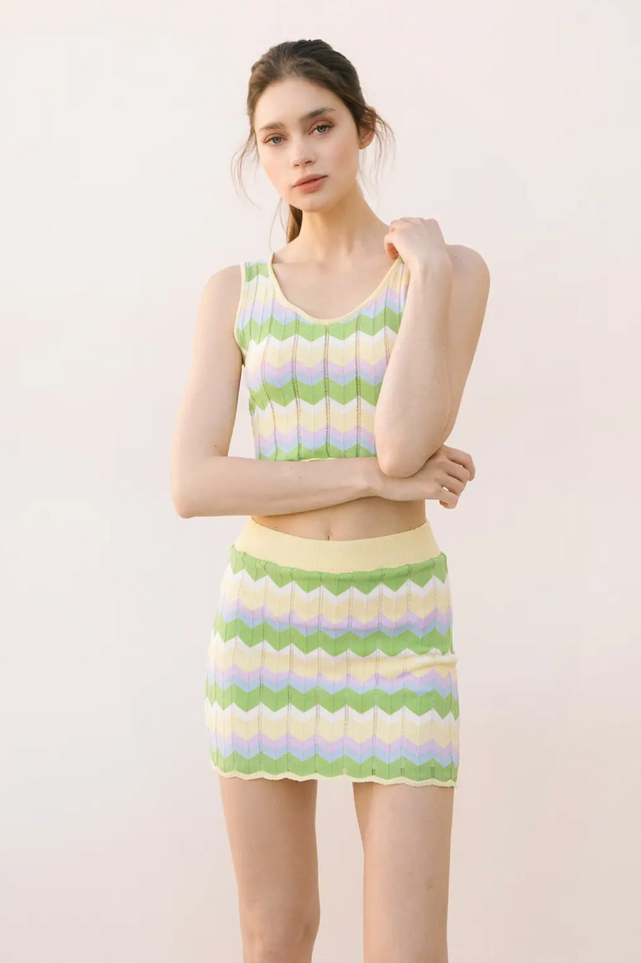 Carmel Scalloped Bodycon Skirt