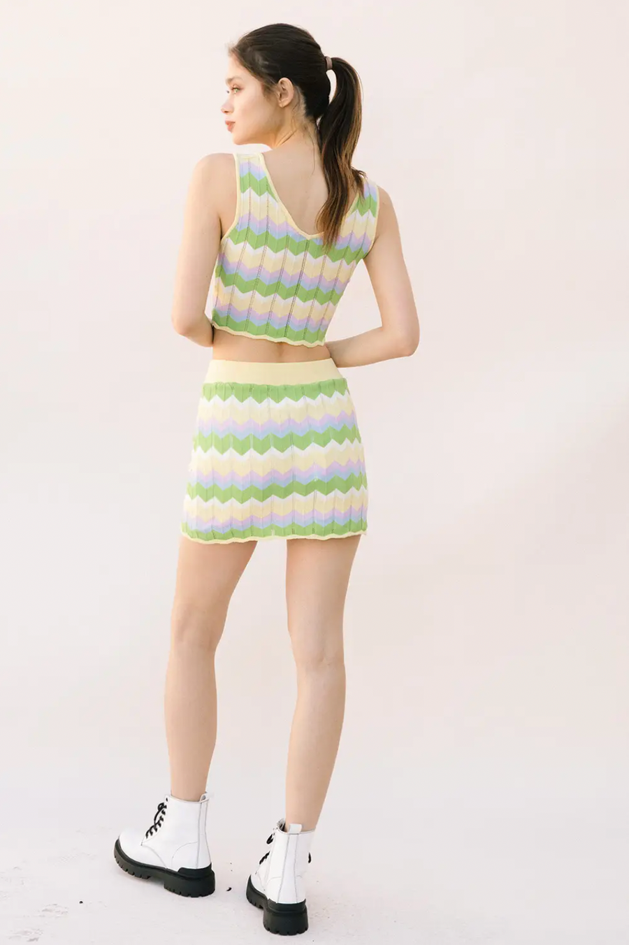 Carmel Scalloped Bodycon Skirt